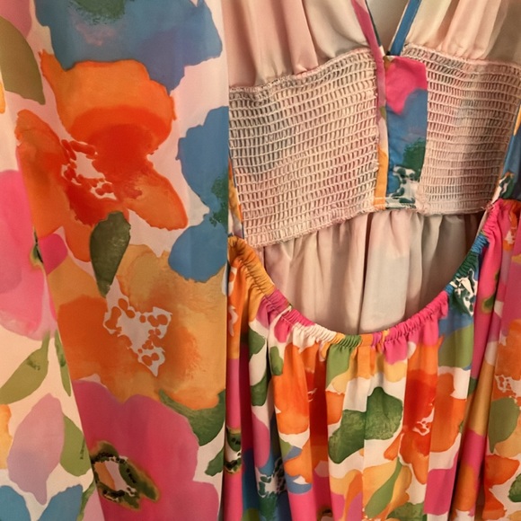 ASOS Floral Long Sleeve V-Neck Dress - Picture 3 of 10